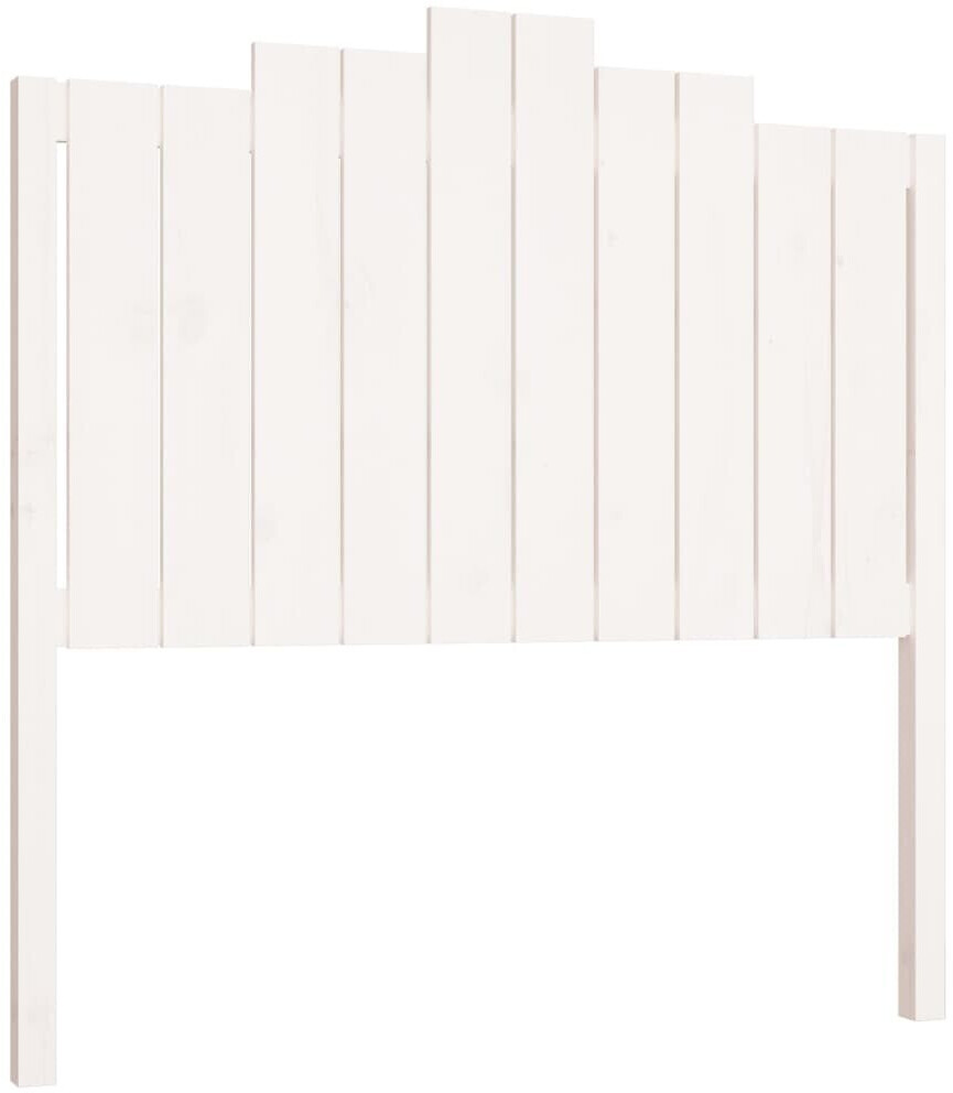 vidaXL Tête de lit pin massif 106x4x110 cm blanc