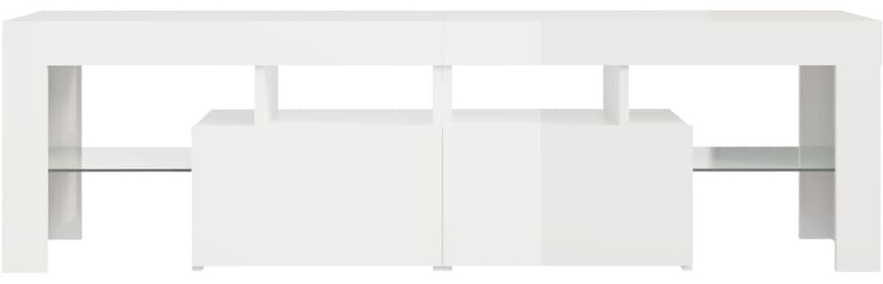 Photos - Mount/Stand VidaXL TV cabinet with LED lighting high-gloss white 140x36.5x40 cm 