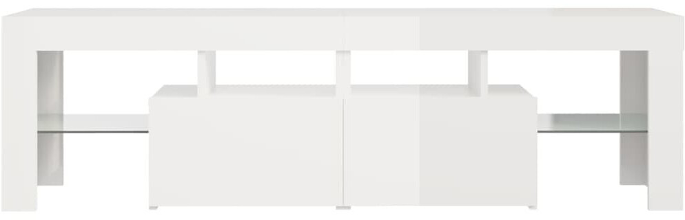 vidaXL TV cabinet with LED lighting high-gloss white 140x36.5x40 cm (804370)