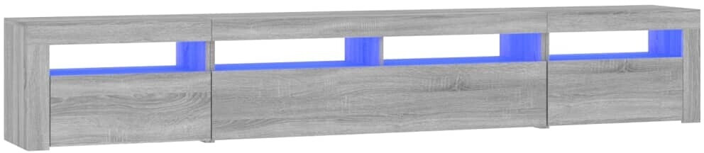 vidaXL TV cabinet with LED lights 240x35x40 cm