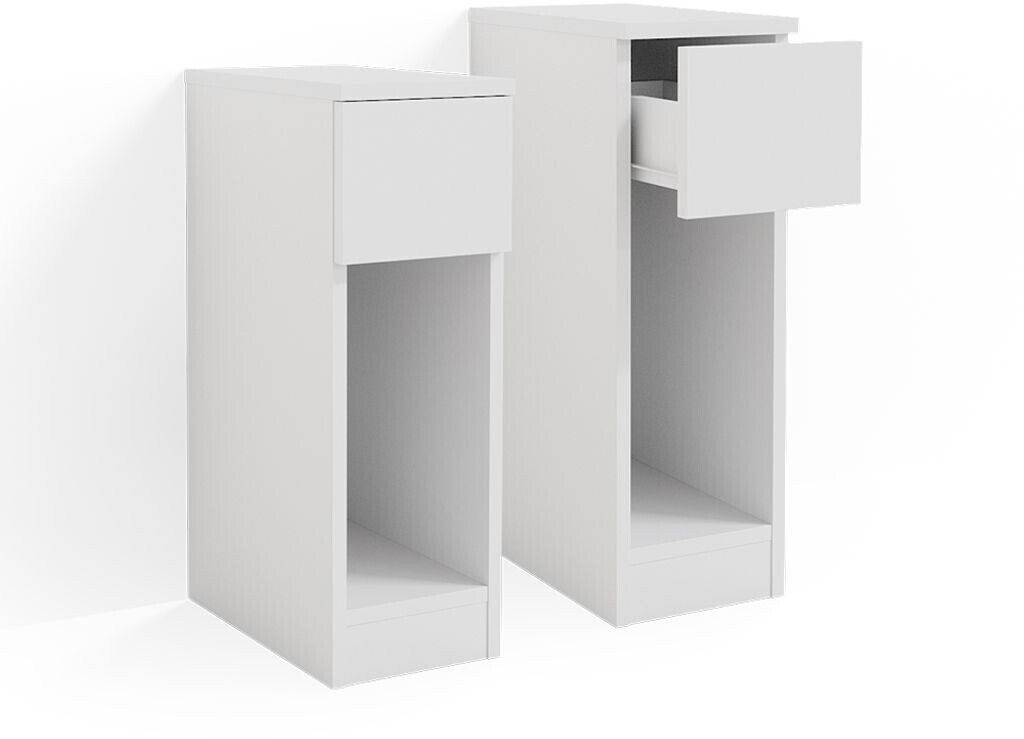 VICCO Bedside Table Enton Set of 2 20x35cm white
