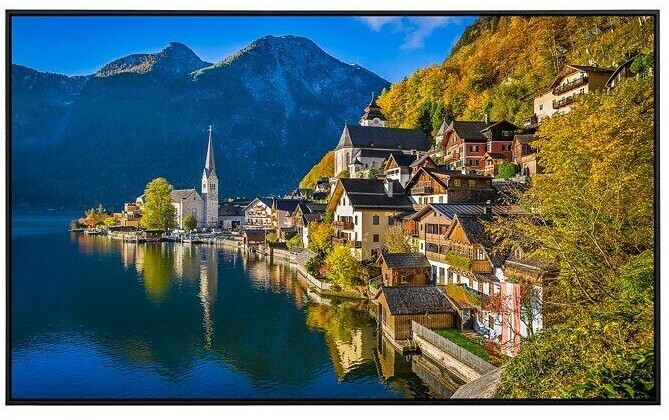 papermoon Infrarot-Bildheizkörper Hallstatt Bergdorf (120 x 75 cm, 900 W)