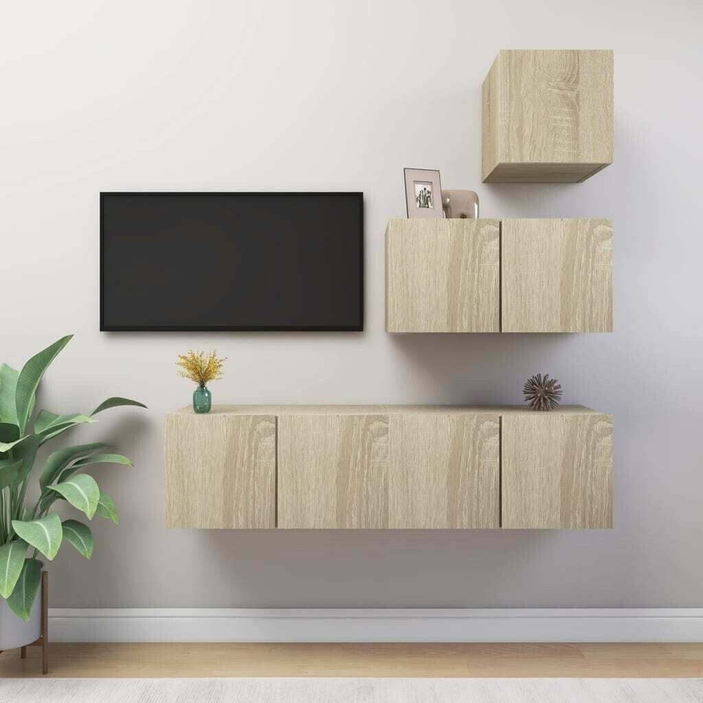 vidaXL 4 pcs. TV cabinet set Sonoma oak (3079049)