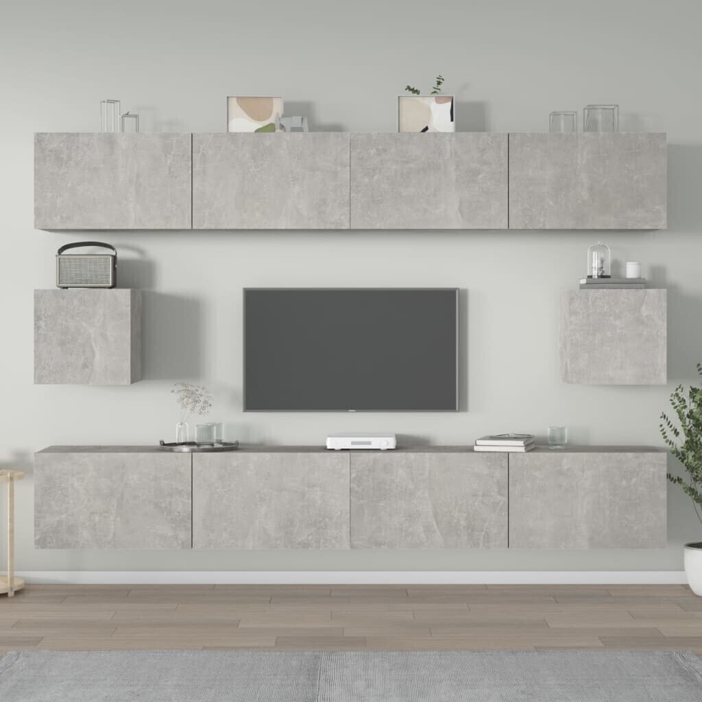 vidaXL 6 pcs. TV cabinet set concrete gray (3114369)