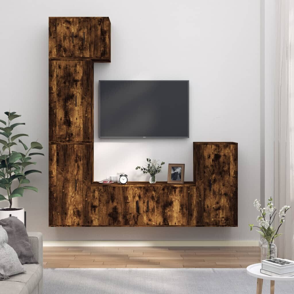 vidaXL 5 pcs. TV cabinet set smoked oak (3188619)