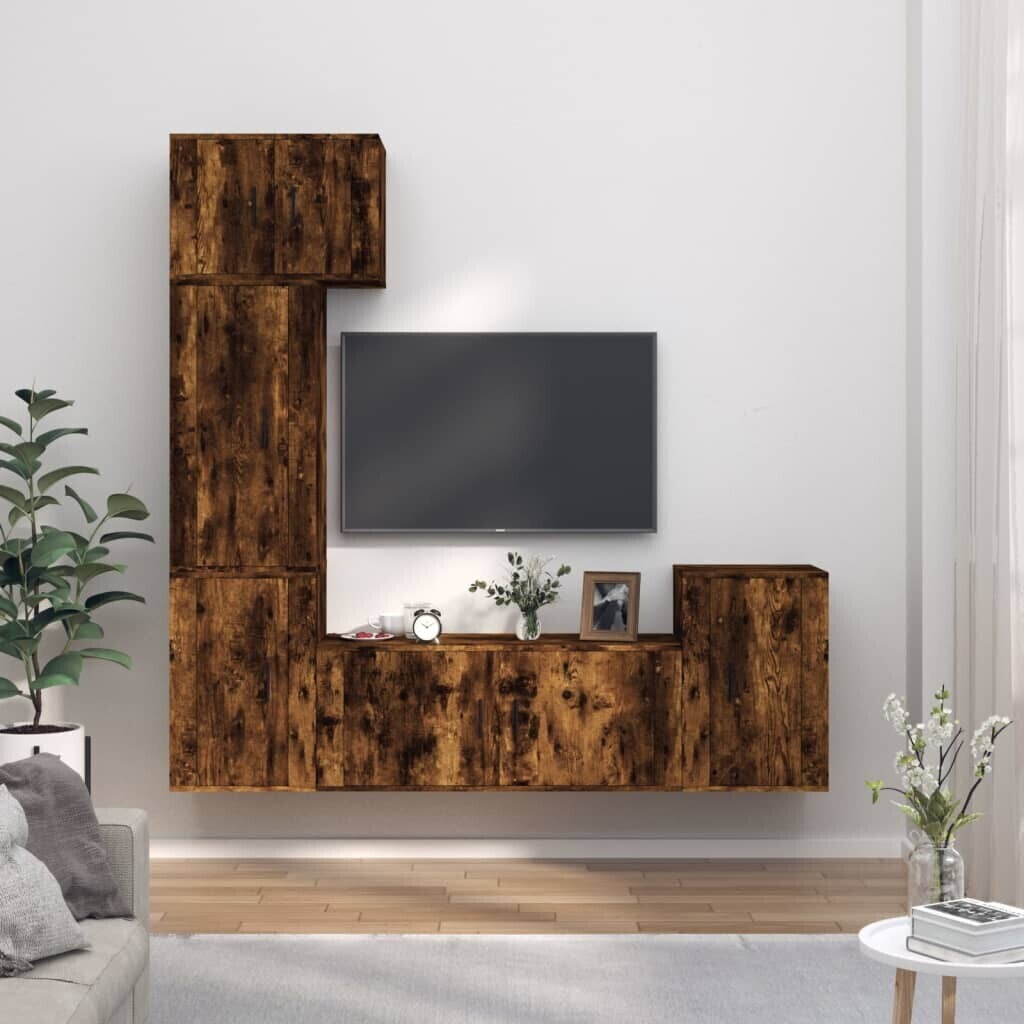vidaXL 5 pcs. TV cabinet set smoked oak (3188627)