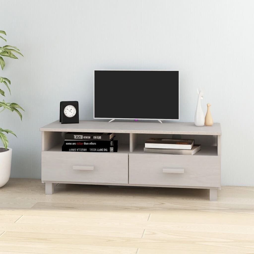 vidaXL TV cabinet HAMAR white 106x40x40 cm solid wood pine (340469)