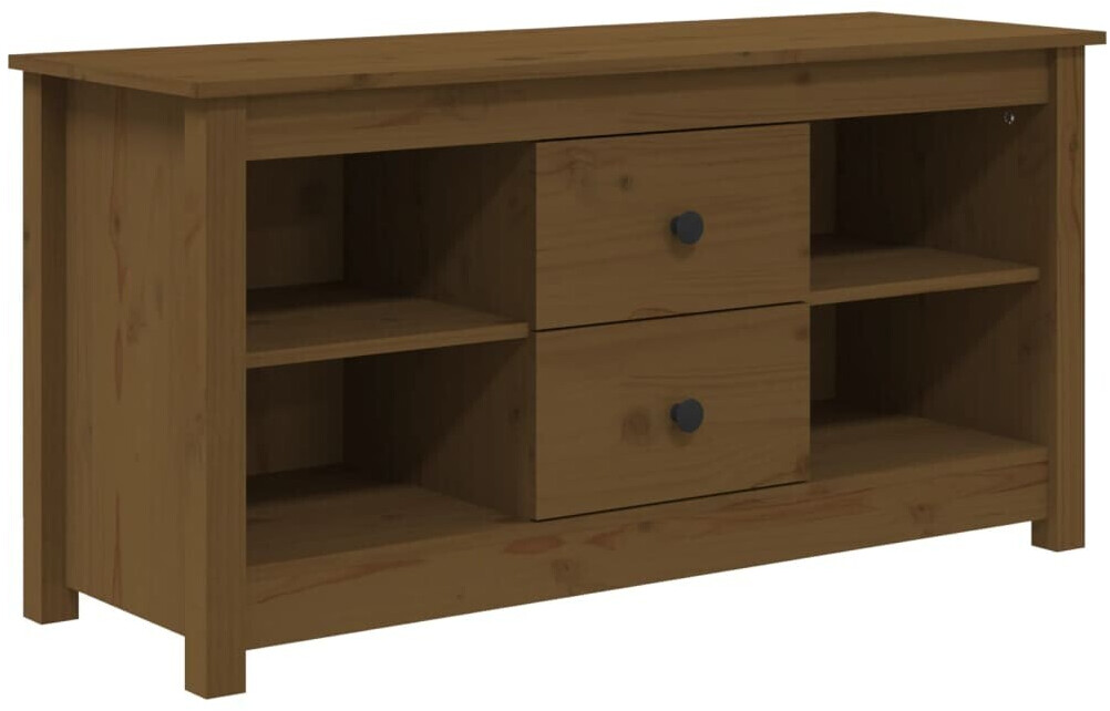 vidaXL TV cabinet honey brown 103x36.5x52 cm solid pine (814572)