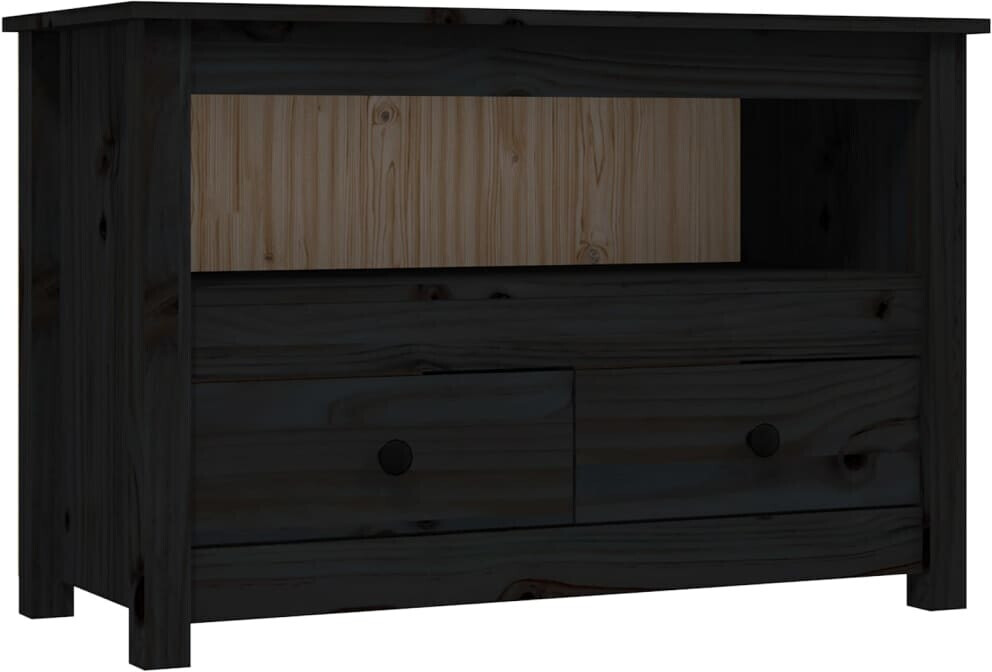 vidaXL TV cabinet black79x35x52 cm solid pine (821501)