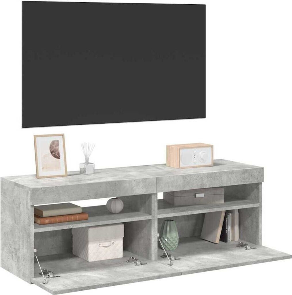 vidaXL TV cabinets LED lights 2 pcs. concrete gray 60x35x40 cm (804418)