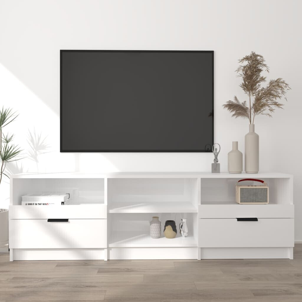 vidaXL TV cabinet high gloss white 150x33.5x45 cm (811463)