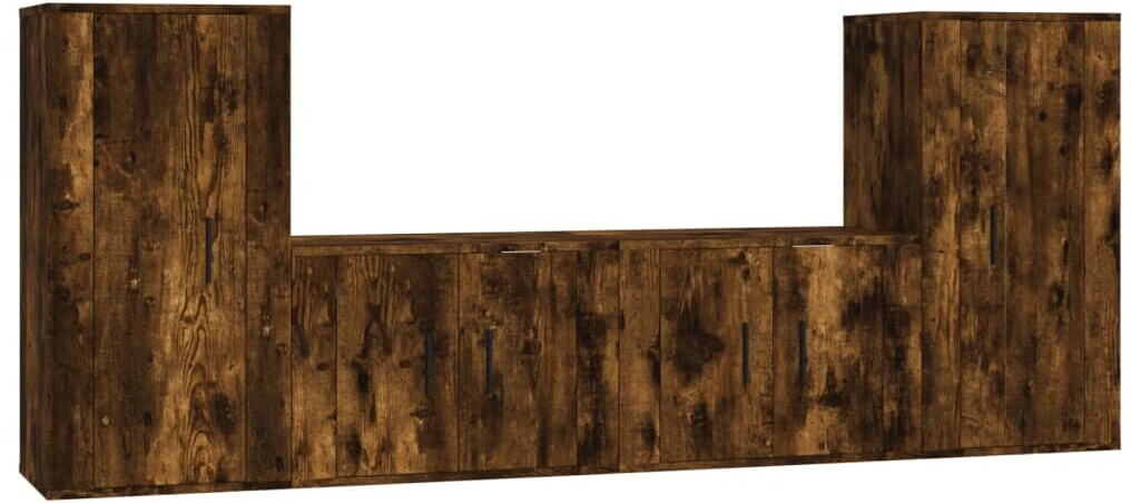 vidaXL 4 pcs. TV cabinet set smoked oak (3188555)