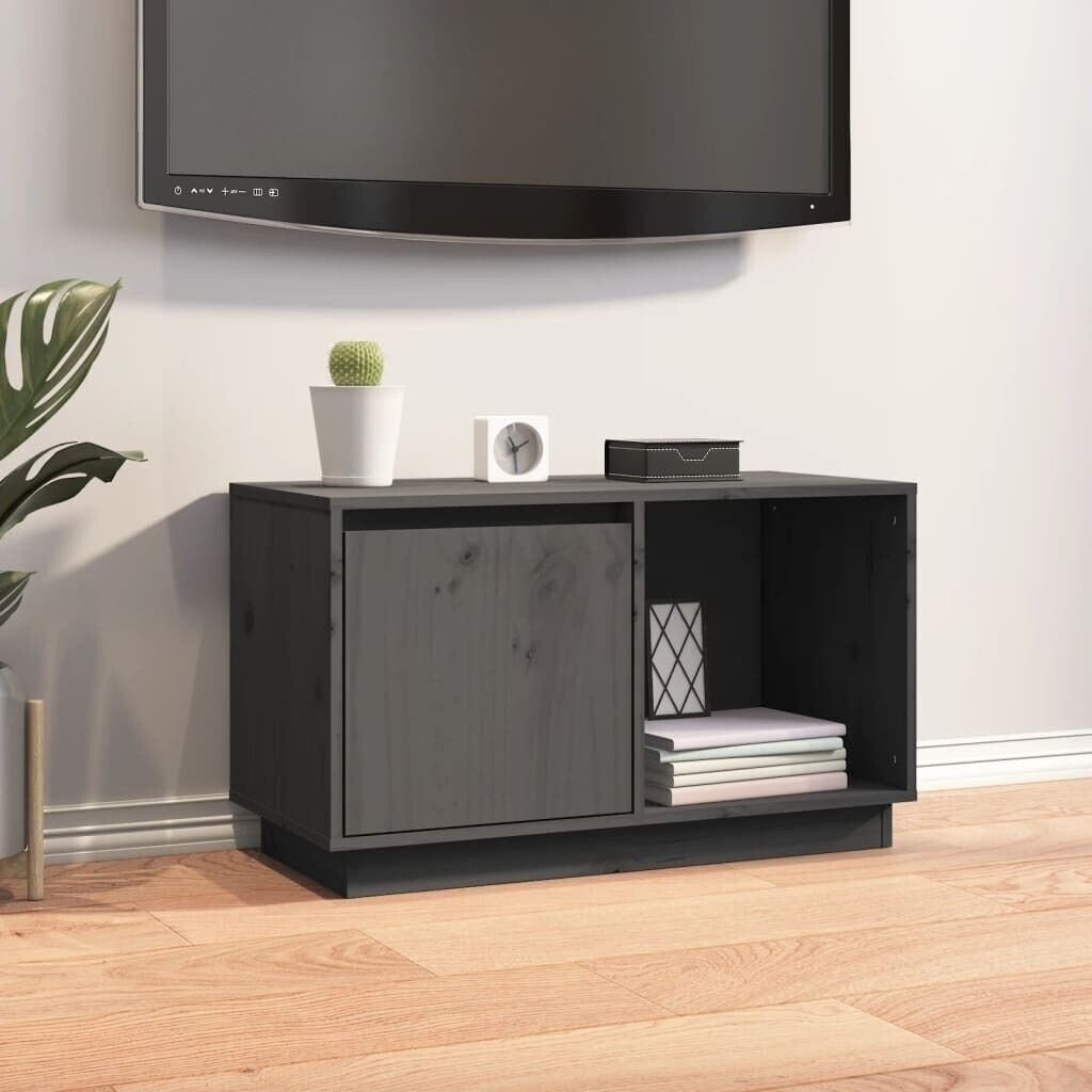 vidaXL TV cabinet gray 74x35x44 cm solid pine (814336)
