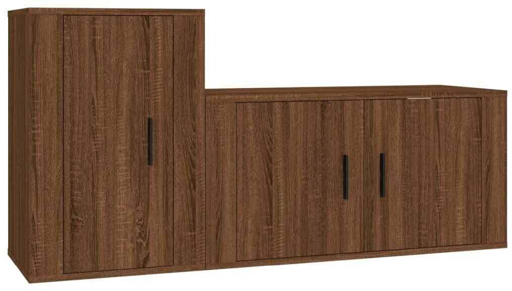 vidaXL 2 pcs. TV cabinet set brown oak look (3188469)