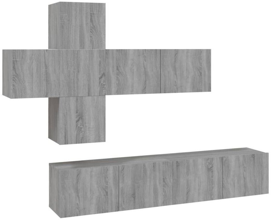 vidaXL 7 pcs. TV cabinet set Gray Sonoma (3114516)