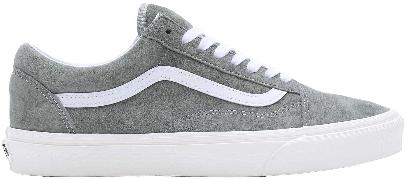 Vans old skool stormy grey & white pig suede skate shoes 2025