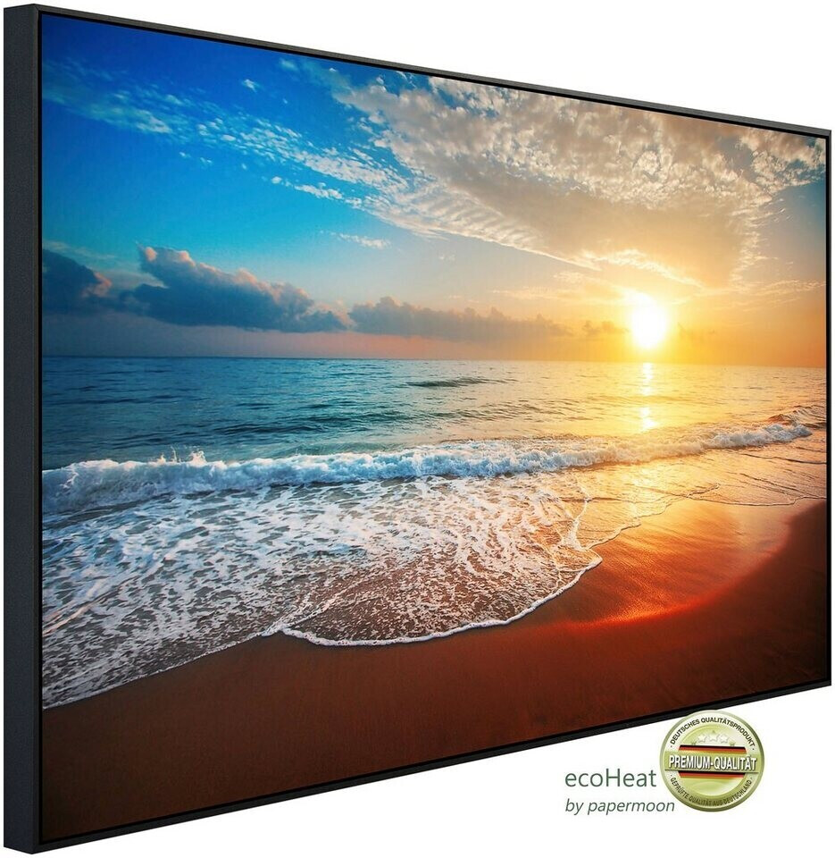 papermoon Infrarot-Bildheizkörper Strand Sonnenuntergang 2 (120 x 75 cm, 900 W)