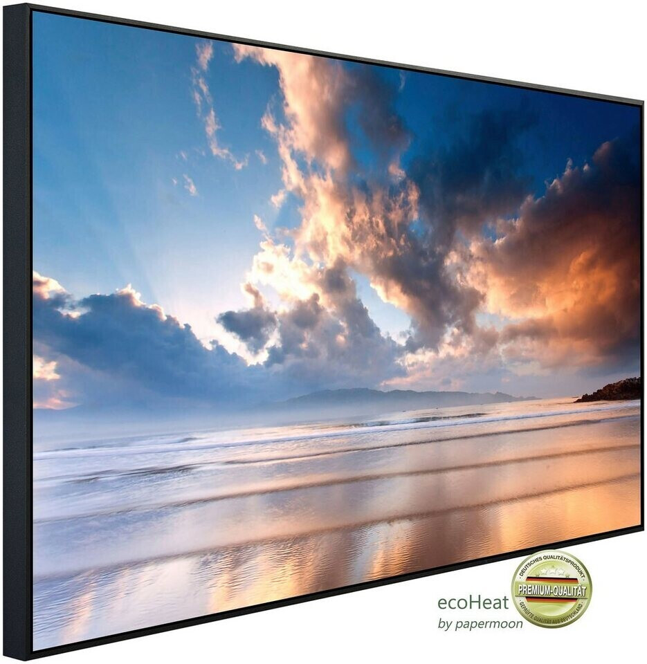 papermoon Infrarot-Bildheizkörper Strand Morgen Sonnenaufgang (120 x 75 cm, 900 W)