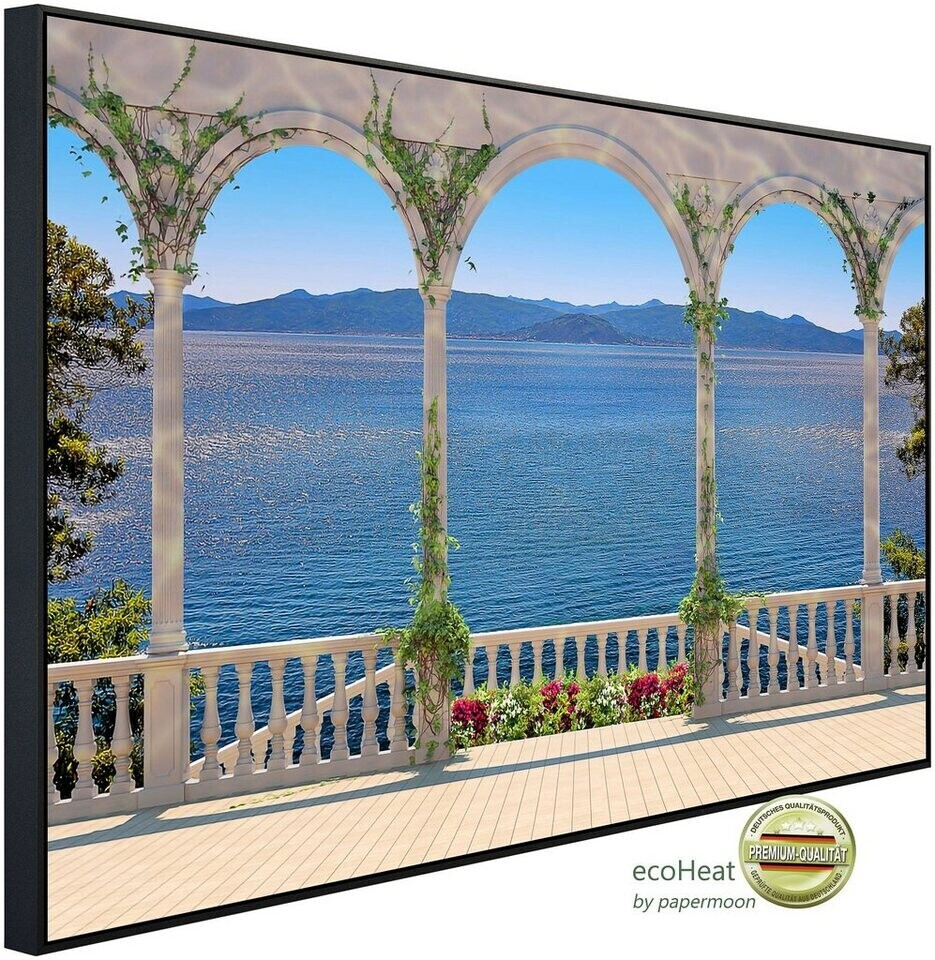 papermoon Infrarot-Bildheizkörper Terrasse mit Kolonnade (120 x 60 cm, 750 W)