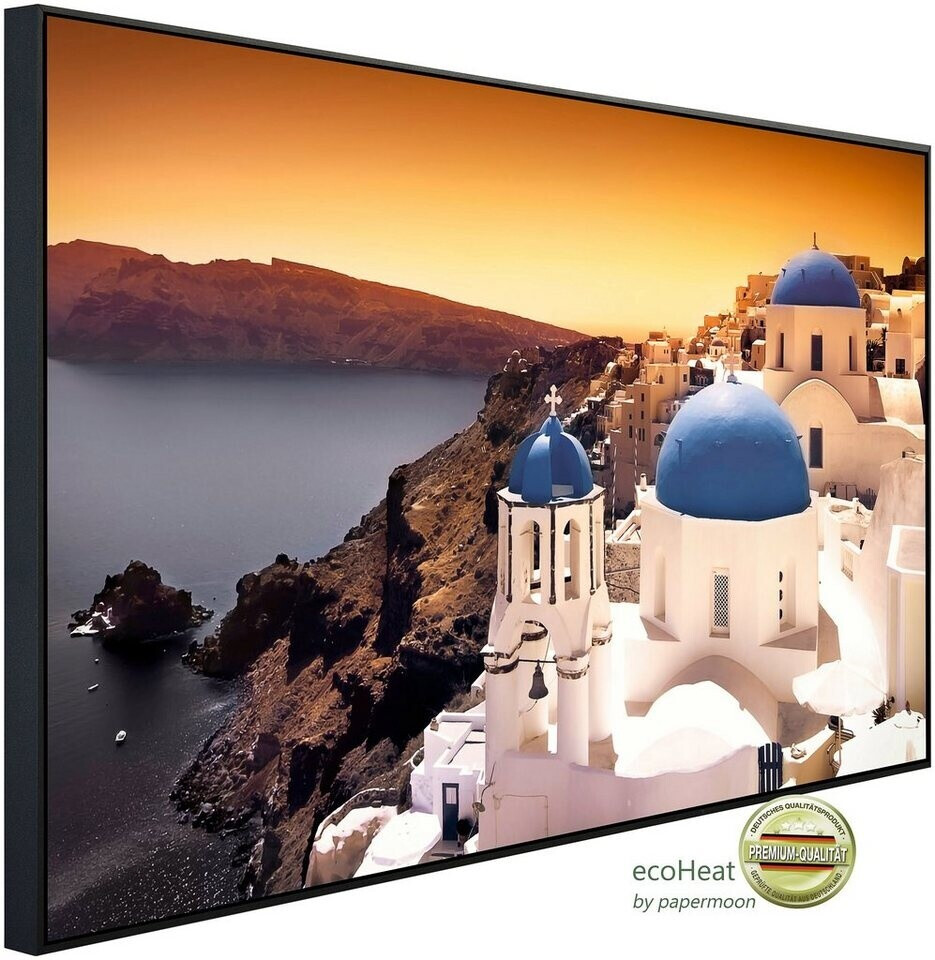 papermoon Infrarot-Bildheizkörper Santorini Sonnenuntergang 1 (80 x 60 cm, 450 W)