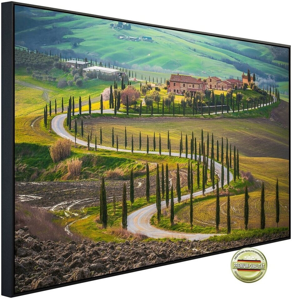 papermoon Infrarot-Bildheizkörper Felder in der Toskana (80 x 60 cm, 450 W)