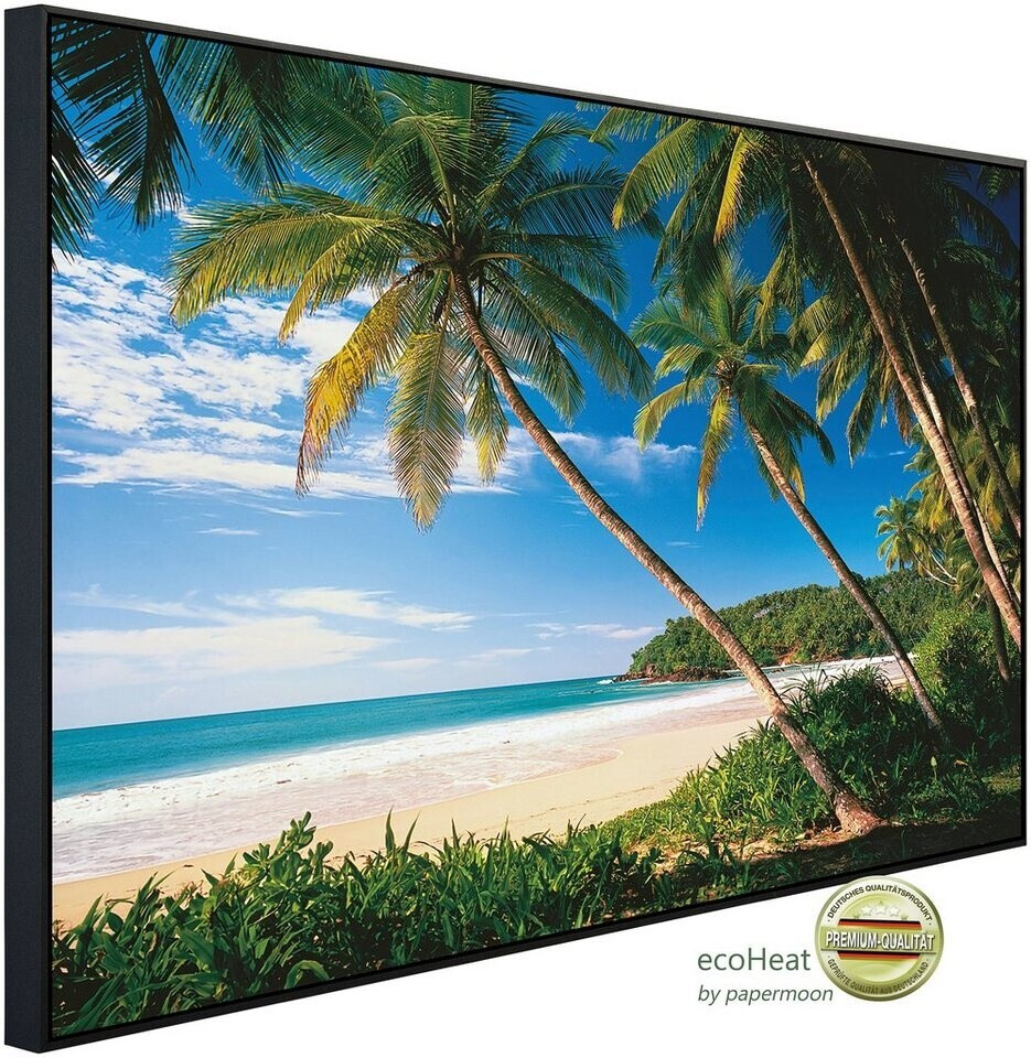 papermoon Infrarot-Bildheizkörper Palmenstrand 2 (60 x 60 cm, 350 W)