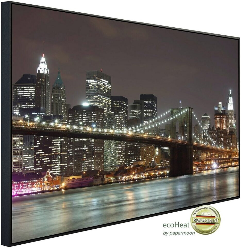 papermoon Infrarot-Bildheizkörper Manhatten Brücke (60 x 60 cm, 350 W)