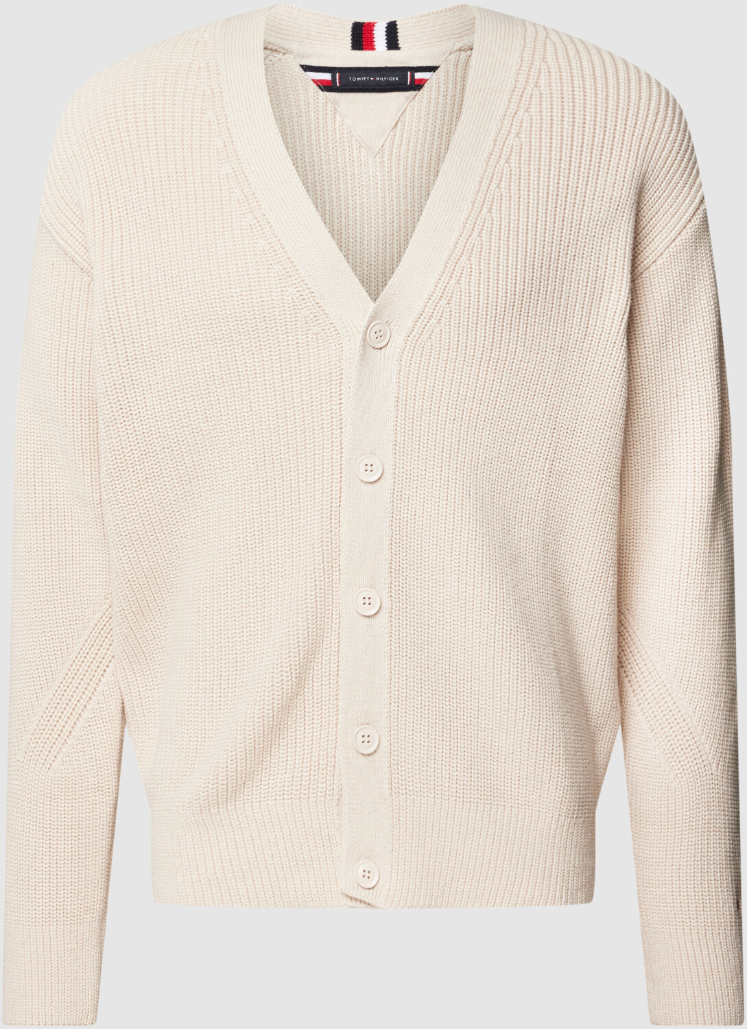 Tommy Hilfiger Relaxed Rib-Knit Cardigan (MW0MW29029) Offwhite
