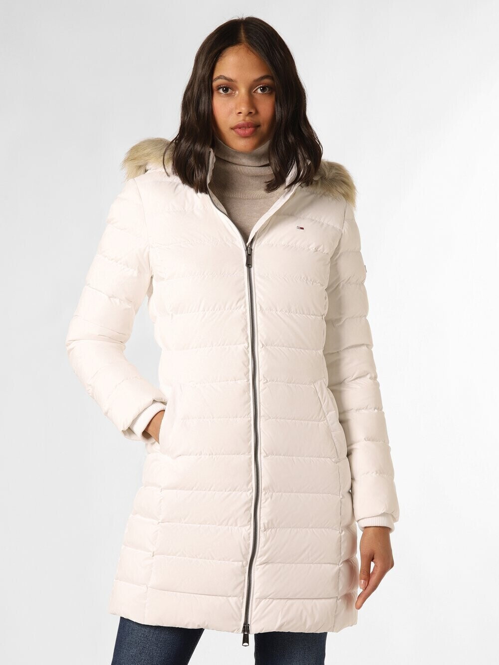 Essential faux fur outlet hooded down coat