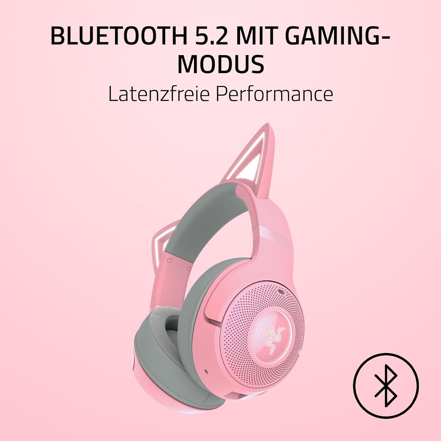 Audífonos Bluetooth inalámbricos con micrófono Razer Kraken - Kitty Edition