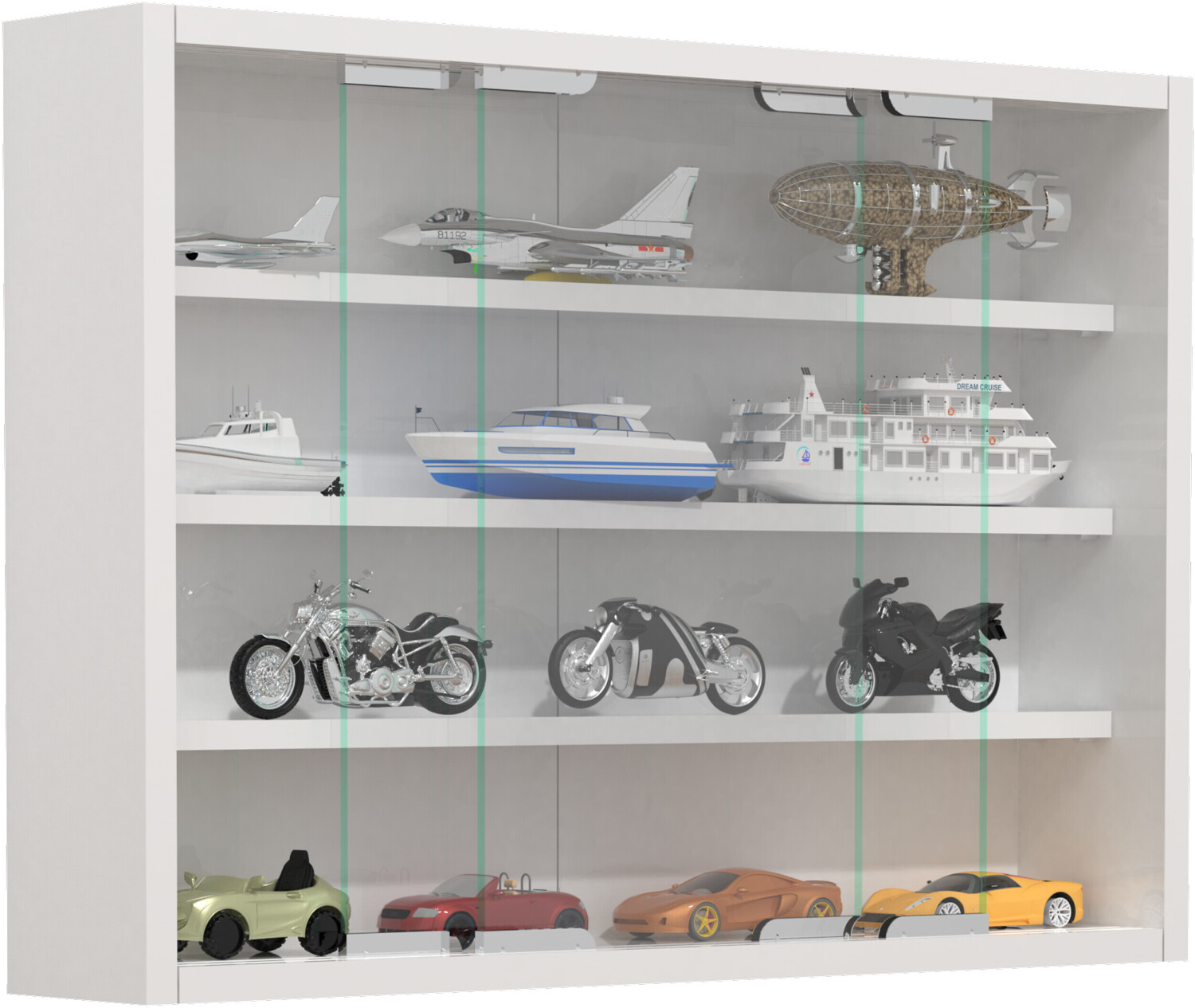VCM Hanging showcase Agisa 57x40x10 cm white white (918273)
