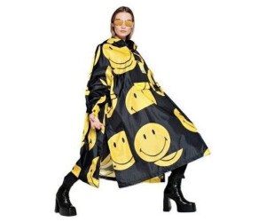 Poncho Pluie Femme Motif Floral Japonais Poncho De Pluie Japonais Rainkiss - Motif Floral Bleu/blanc/jaune, Imperméable Et écologique Pluie Design