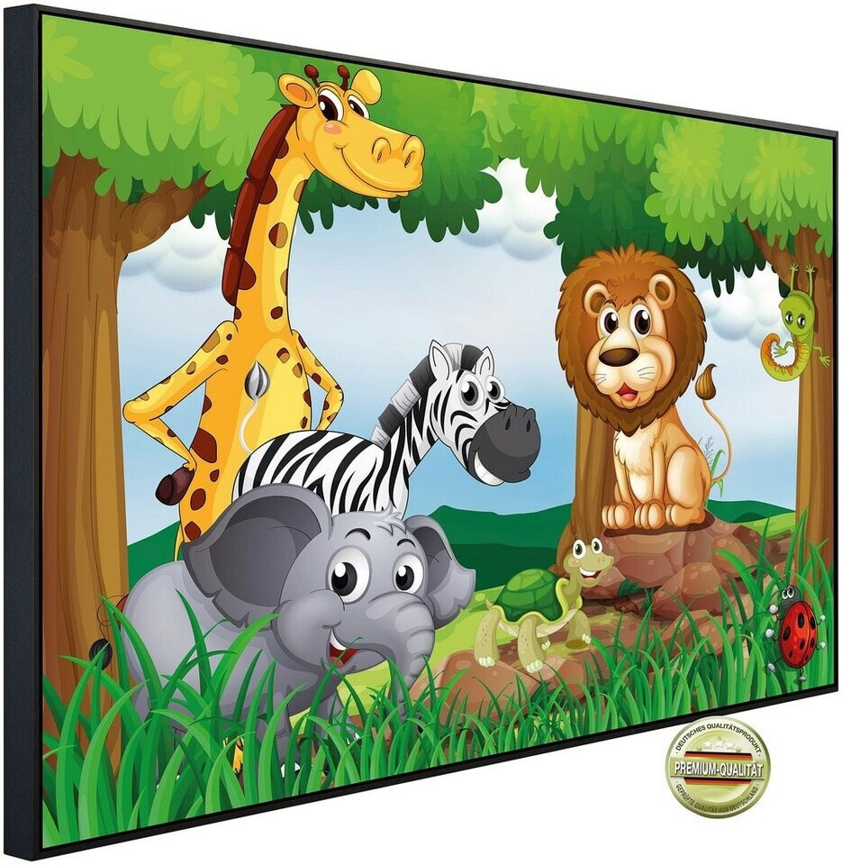 papermoon Infrarot-Bildheizkörper Dschungeltiere 1 (100 x 60 cm, 600 W)