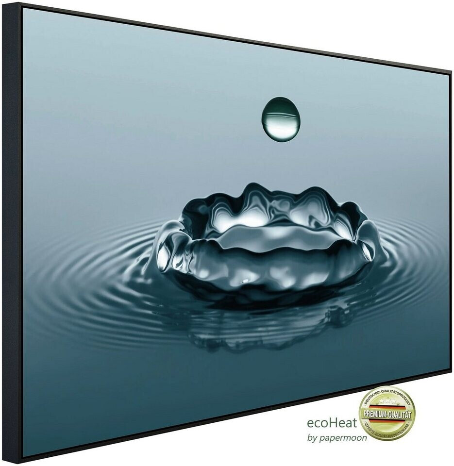 papermoon Infrarot-Bildheizkörper Wassertropfen (100 x 60 cm, 600 W)