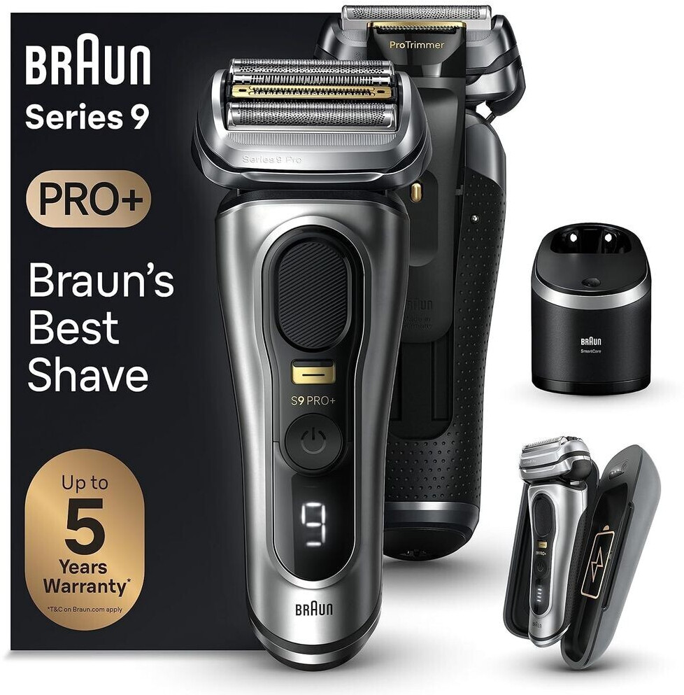 Braun Series 9 Pro 9477cc Elektrorasierer, Mit dem Braun Clean & Renew  Kartuschen Nachfüllpackung