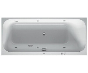 Duravit Happy D.2 Rechteck Whirlwanne 170 x 70 cm mit Jet System Rückenschräge rechts weiß (760311000JS1000)