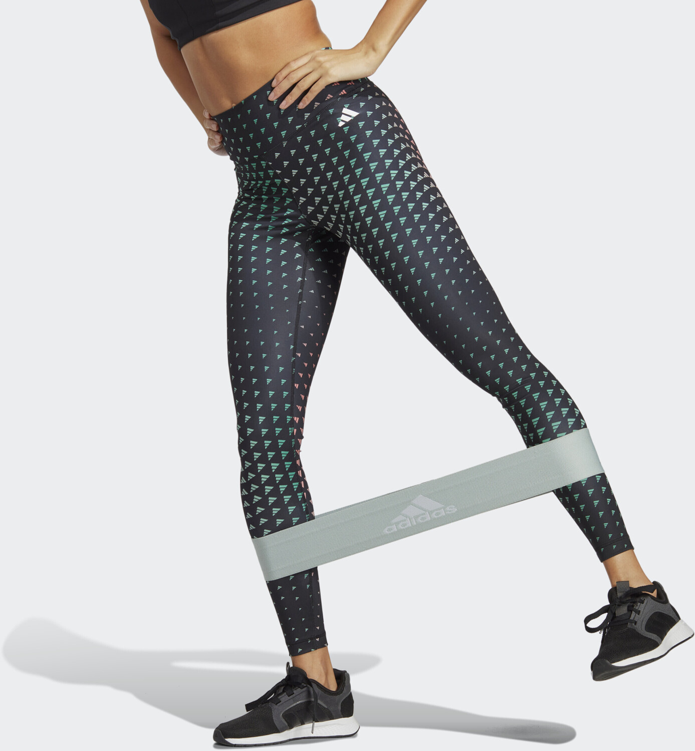 Adidas Woman Train Essentials Brand Love High-Waisted Full-Length Leggings  black/semi court green (HT5435) ab 43,90 € | Preisvergleich bei