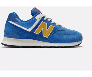 Navy and orange new balance 574 top