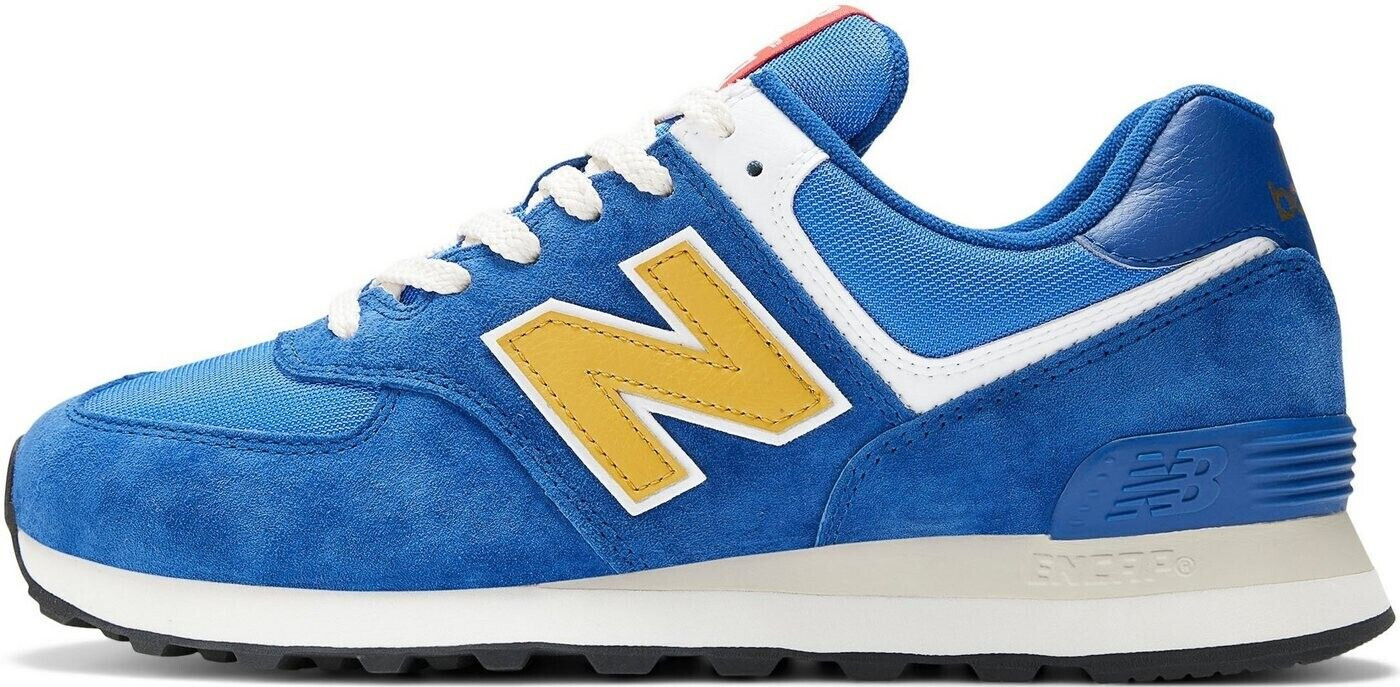 New balance 574 sale blue gold