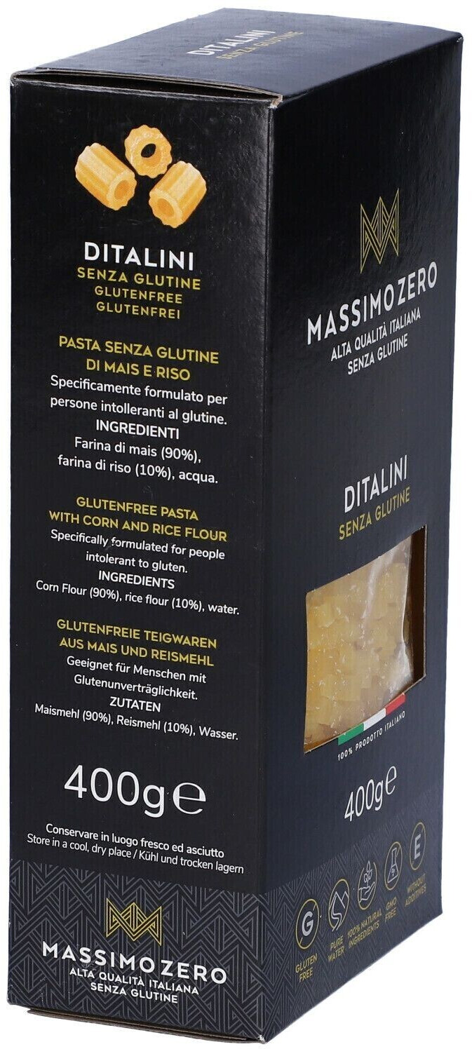 Massimo Zero Ditalini Pasta senza glutine (400g) a € 2,35 (oggi)