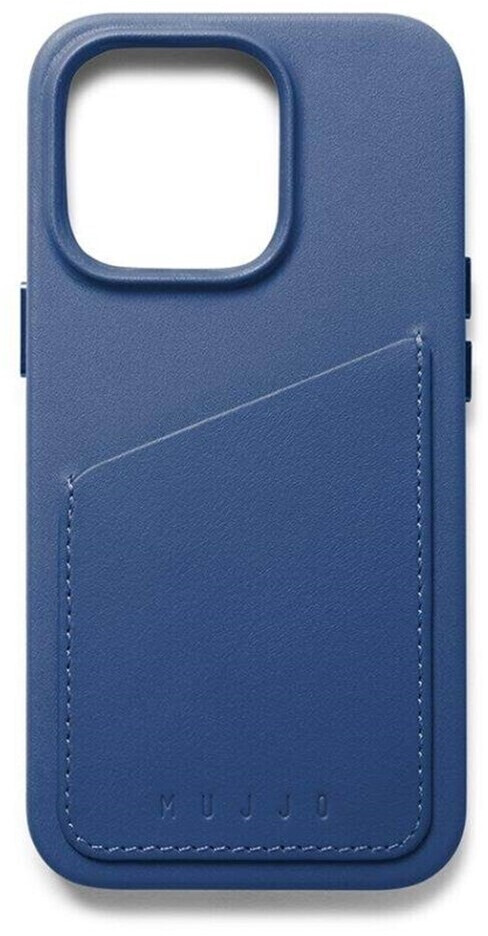 mujjo Leather Wallet Case with MagSafe (iPhone 14 Pro) Blue