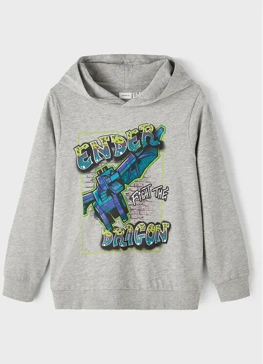 Name It NKMJENGO MINECRAFT SWEAT WH UNB BFU (13219920-4255151) grey melange