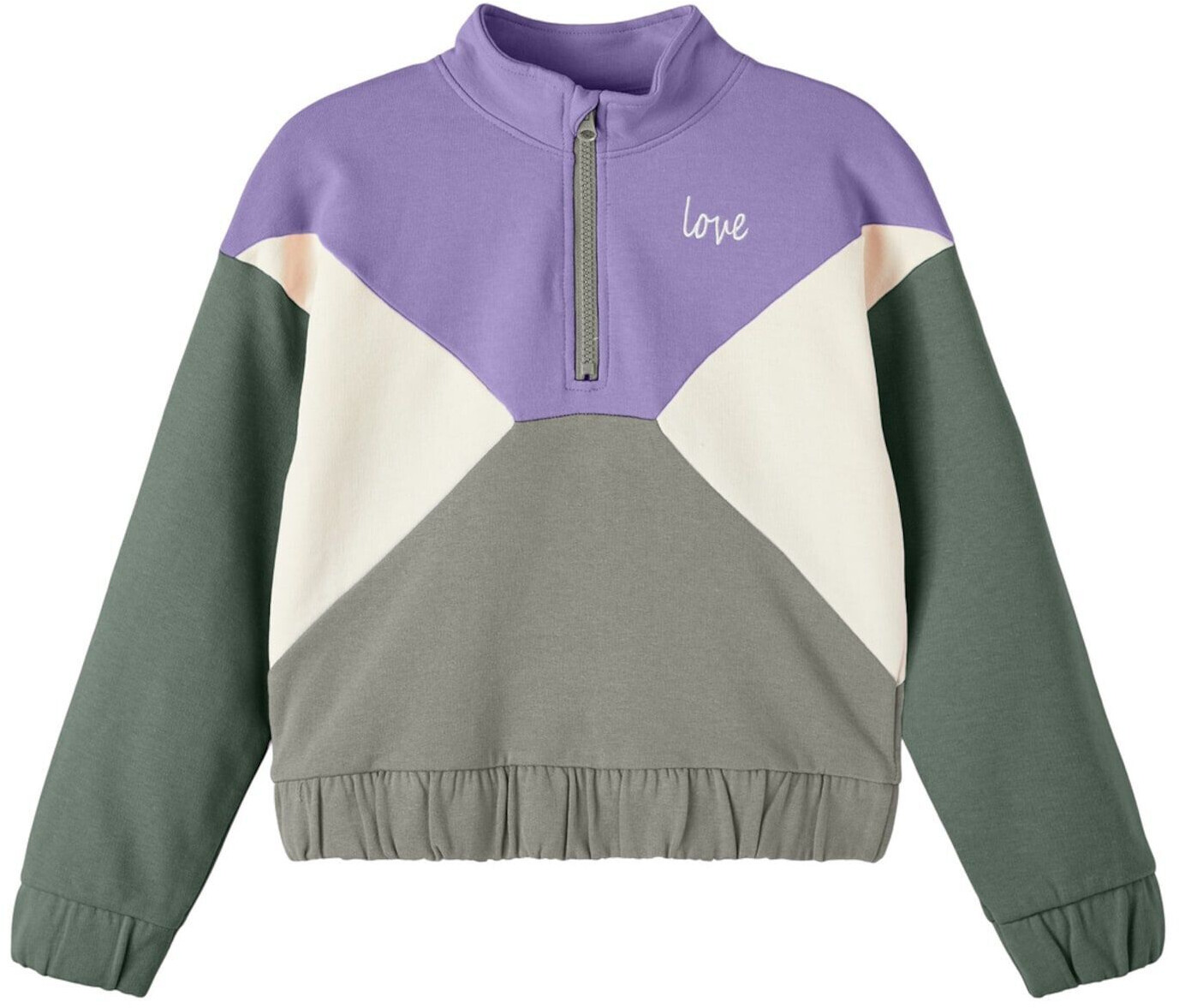 Name It NKFBANINA LS LOOSE SHORT SWEAT UNB (13213115-4105610) laurel wreath
