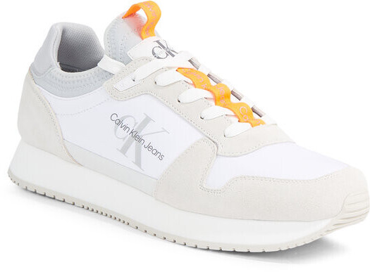 Calvin Klein Jeans Retro Runner Laceup Refl (YM0YM00742) bright white