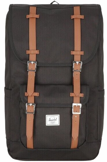 Herschel little america black on sale tan