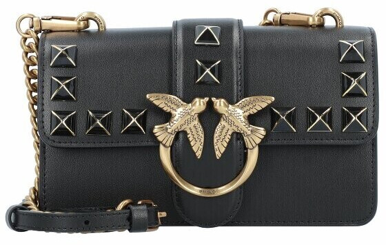Pinko Women's Modern Handbag - Black With Antique Gold Hardware, Leather Crossbody Or Shoulder Bag - View #10