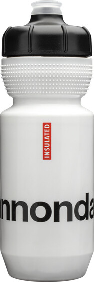 Cannondale Gripper Logo Isolierte Trinkflasche 0,55 L – Weiß, BPA-frei, Spülmaschinengeeignet, Mit Hochfluss-Ventil
