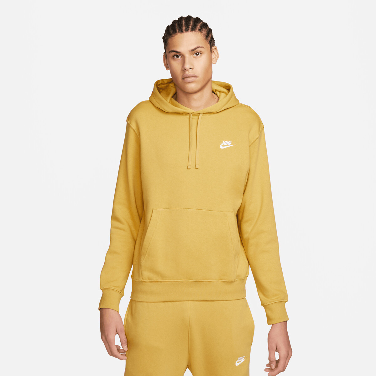Nike Club Fleece Hoodie BV2654 wheat gold wheat gold white ab 31 20 Preisvergleich bei idealo