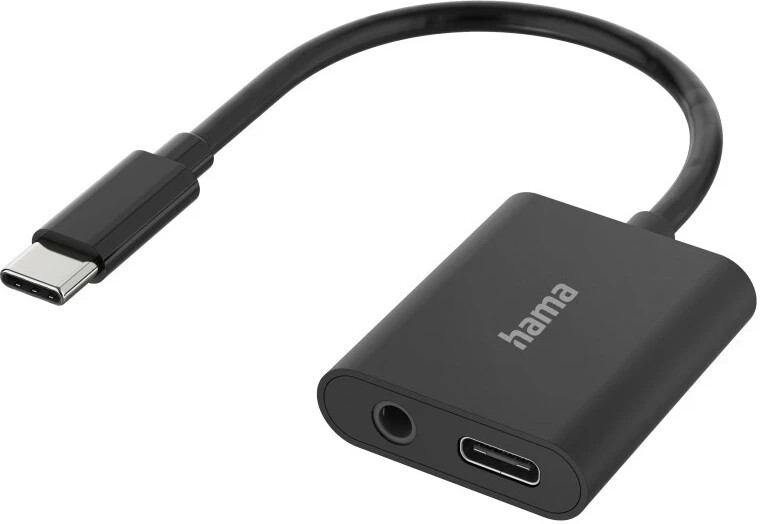 Hama Adapt. audio, 2 en 1, f. USB-C - jack 3,5 mm / port USB-C, audio+charg. (00200319)
