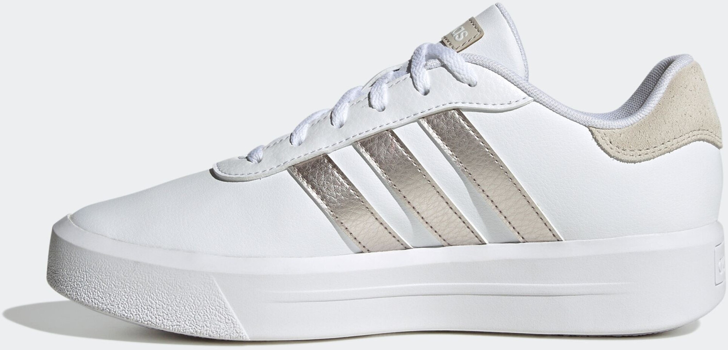 Adidas Court Platform Women cloud white/champagne met./aluminium